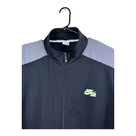 Nike Air Warmup Jacket Men XL Black Full Zip Track Short Sleeve Set It Off Zip - Picture 4 of 11